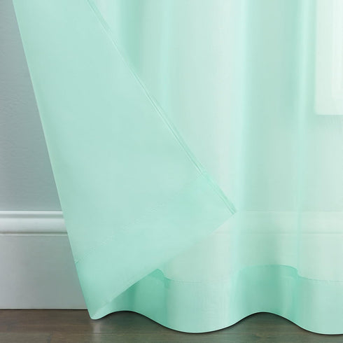 PAIRS TO GO Rod Pocket Sheer Window Curtains for Bedroom or Living Room (2 Panels) 59 in x 63 in...