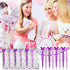 36 Set Baby Shower Favors Butterfly Pens Bulk with It's a Girl Purple and Pink Ballpoint Pens Thank You Cards OPP Bags Cable Ties Return Gifts for...