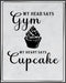 Posterizer 1 pcs-Kitchen Print-Funny Quotes-my heart says cupcake-Kitchen & Bar Art-Comedy Art-Art Poster Print for Home, Office, Store, Bar- unfr...