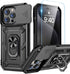Goton for iPhone 15 Pro Max Case with Screen Protector - Slide Camera Cover Protective Phone Case with Ring Stand, Heavy Duty Shockproof Rugged Bu...
