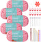 Yarn for Crocheting, 5X50g Easy Yarn, Beginner Yarn for Crocheting with Easy-to-See Stitches, Complete Cotton Nylon Chunky Yarn for Crocheting and...