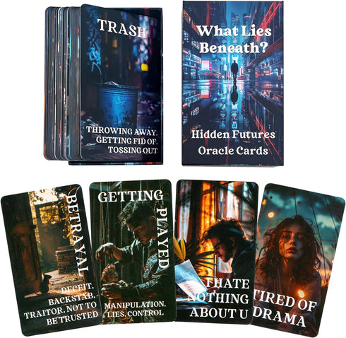 Spill The Beans Oracle Cards, Relationships Oracle Cards, Life Oracle Deck, Oracle Cards Deck for Beginner, Revealing Secrets, Like Cheating, Betr...