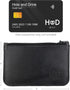 Hide & Drink, Zippered Wallet, Card Case, Folded Bills Storage, Coin Organizer, Travel Accessories, Full Grain Leather, Handmade, Charcoal Black...