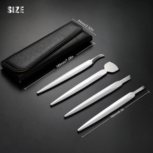 FERYES Pedicure Knife Ingrown Toenail Kit, 4 PCS Professional Pedicure Tool Kit, Top Notch Foot Blade (Leather case included)...