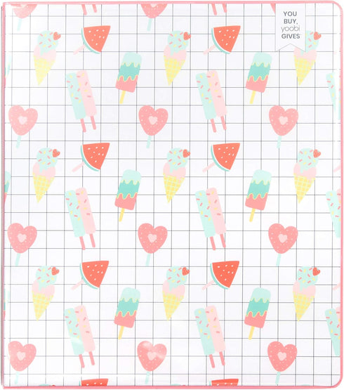Yoobi | 1 Inch Binder, Popsicle | Holds Up to 275 Sheets | 3-Ring D-Ring Binder | PVC Free, FSC Certified | 11.5” x 1” x 10.5”...