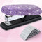 Bling Crystal Stapler Gift Sparkly Diamond Stapler for Desk Handmade Clay Rhinestone Machine Cute Stapler Pretty Office Stationery Kit Stylish Acc...