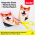 GAUDER Magnetic Sheets with Adhesive Backing (4' x 6') | Black Adhesive Magnetic Sheets (5 Pieces)...