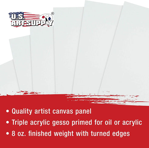 US Art Supply 5 X 7 inch Professional Artist Quality Acid Free Canvas Panels 12-Pack (1 Full Case of 12 Single Canvas Panels)...