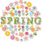 JuGeoZhi Spring Bulletin Board Decorations Set - 50 PCS Flower Butterfly Paper Cutouts Easter Plant Bulletin Board for School Classroom Office Apr...