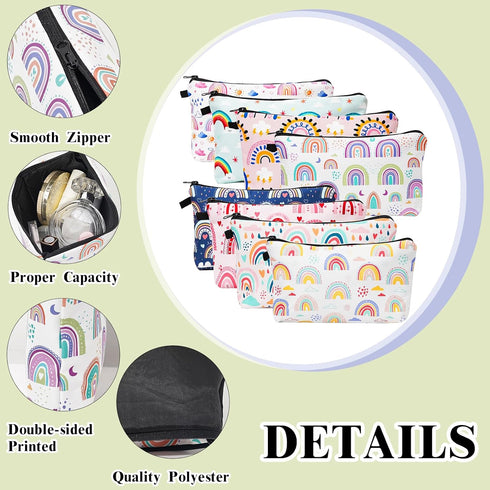 AUHOKY 8 Styles Makeup Bag Toiletry Pouch Waterproof Cosmetic Bag with Zipper Travel Packing Bag, Small Cosmetic Bag Accessory Organizer for Women...