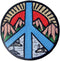 Peace Sign Mountain and River Vitage Explore Outdoor Patch Embroidered Applique Iron On Sew On Emblem...