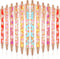 12 Pcs Floral Pens Flower Ballpoint Pens Pretty Fancy Pens for Women Girls Cute Black Ink Medium Point Pen Retro Retractable Pens for Gift to Teac...