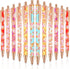 12 Pcs Floral Pens Flower Ballpoint Pens Pretty Fancy Pens for Women Girls Cute Black Ink Medium Point Pen Retro Retractable Pens for Gift to Teac...