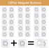15 Pairs 1.8 Inch 25MM Large Invisible Hidden Sew Magnetic Snap PVC Hidden Purse Closure Fastener Snaps for Handbag Clothing Clasp DIY Craft Sewin...