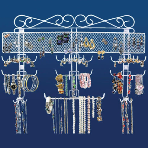 Jobar Organizing Jewelry Valet coated wire (White) (14.5"H x 23.75"W x 2.375"D)...