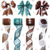 20 Yards/4 Rolls Football Wired Ribbons 2.5 Inches Wide Green Brown Wired Ribbon Sports Burlap Ribbon Rolls Ball Pattern Ribbons for DIY Wrapping ...