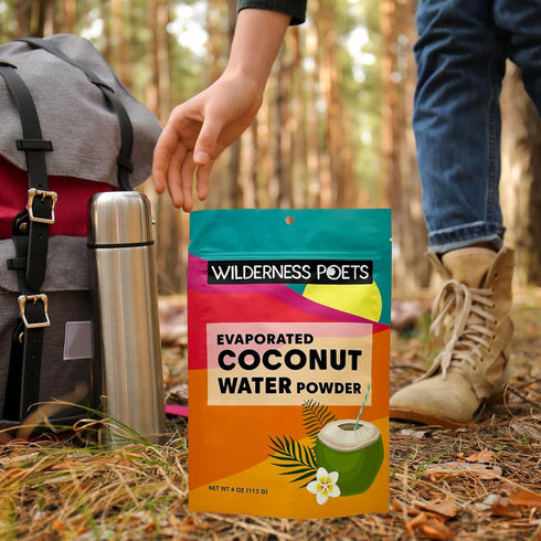 Wilderness Poets, 100% Evaporated Coconut Water Powder - No Maltodextrin, No Fillers, No Additives - 1 Ingredient - Instant Mix (4 Ounce)...