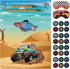 Eaezerav Pin the Wheels on the Truck Game with Monster Truck Poster, 36 Tyres Stickers, 2 Blindfolds for Car Theme Birthday Party Carnival Party T...
