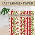 Whaline 40Pcs Christmas Pattern Paper Red Green Scrapbook Specialty Paper Poinsettia Joy Double Sided Craft Paper For DIY Craft Card Making Photo ...