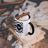 3dRose Black And White Chevron Monogram Initial W Mug, Black/White, 11 oz...