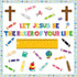 Back to School Religious Bulletin Board - 107Pcs Let Jesus Be The Ruler of Your Life Christian Bulletin Board Classroom Decoration Crayon Cutouts ...