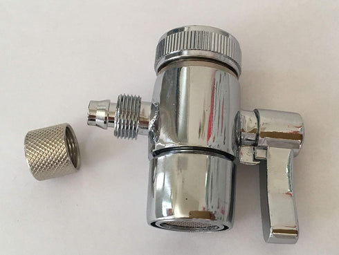 Malida Countertop filter to 3/8 inch O.D. Tubing Faucet Adapter,Kitchen Bathroom Sink Faucet Diverter Valve for Above Counter Water Filter Faucet ...