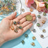 LiQunSweet 100 Pcs Wire Wrapped Electroplate Glass Crystal Small Star Charms for Jewelry Making Bracelet DIY Bulk...