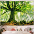ENJOHOS Green Nature Tree Tapestry Home Decor Extra Large Wall Hanging Tapestry Enchanted Forest Backdrop for Bedroom Living Room Indoor Outdoor D...
