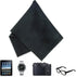 Eco-Fused Blue/Black Microfiber Cloth - 6x7 Inch - 12 Pack - Glasses & Lens Cleaning...