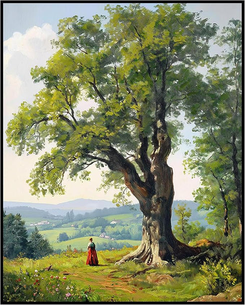 Posterizer 1 pcs-serene countryside scene in oil painting style 1-Collectibles & Fine Art-Landscape & Nature Art- Gift for Men Women Entrepreneur ...