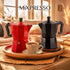 Mixpresso Black 3 Cup Moka Pot Cuban Coffee Maker, Moka Pot for Gas, Electric Stove Top, Classic Italian Coffee Maker, Stovetop Espresso Maker, Ca...