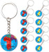 PROLOSO 48 Pcs Globe Keychains Bulk for Kids World Planet Earth Theme Keyrings Toy 1 Inch...