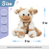 Hopearl Adorable Plush Cow Toy Floppy Dairy Cattle Soft Stuffed Animal Cute Birthday for Boys Girls Kids Toddlers, Light Brown, 9''...