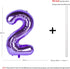 CHANGZHONG 40 Inch Purple Number Helium Foil Birthday Party Digit Balloon (Purple 2)...