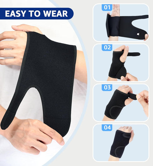 HiRui Wrist Brace Wrist Support with Splint for Men and Women, Hand Support for Carpal Tunnel Arthritis Tendonitis Sprain Recovery Pain Relief, Da...