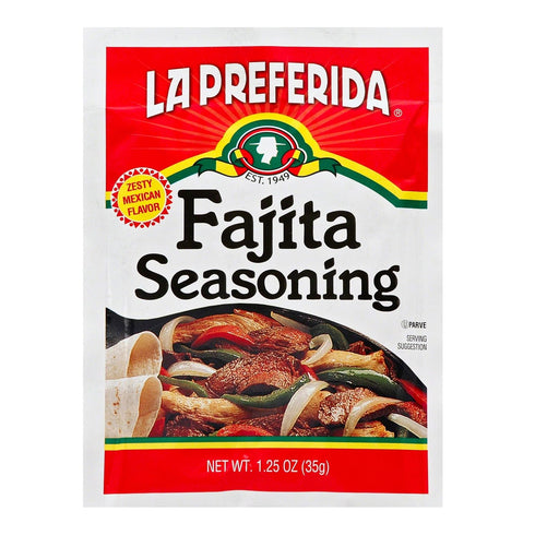 La Preferida Fajita Seasoning Mix (Bold Tex-Mex Spice Blend) for Chicken, Veggies & Steak – No MSG, No Artificial Flavors or Preservatives, 1.25oz...