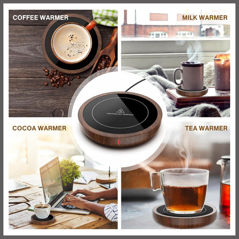 Coffee Mug Warmer,50W Smart Cup Warmer with Auto Shut Off, 3-Temperature Settings(105~180°F), Waterproof, Electric Coffee Warmer for Coffee Tea Mi...