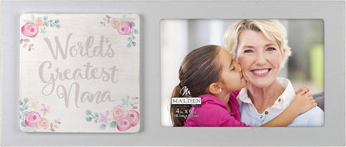 Malden 4X6 World's Greatest Nana Picture Frame, White...