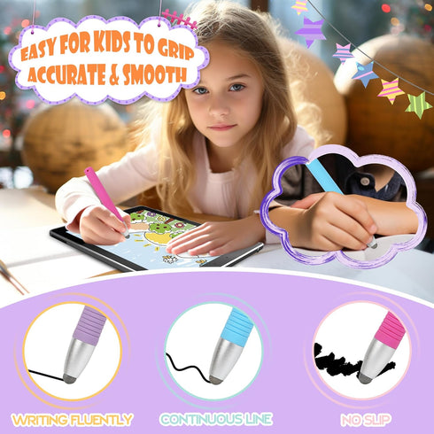 Kid-Friendly Stylus Pens for Touch Screens, Tablet Stylus Pen Universal Touch Screen Capacitive Stylus Compatible with Plimpad Kids Series Kindle ...