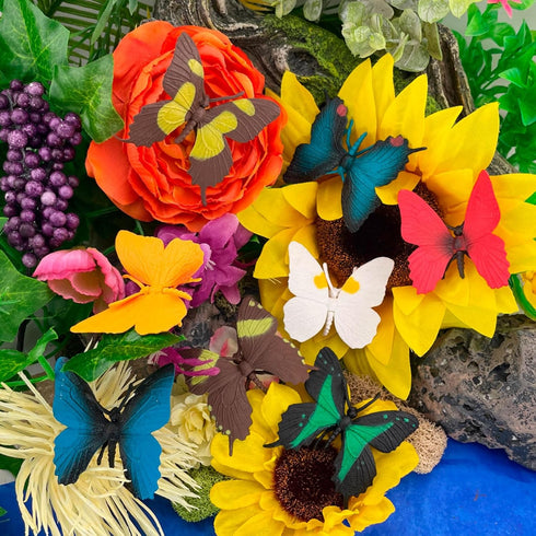 Safari Ltd. Butterflies TOOB - Figurines of Red Glider, Swallowtail, Orange & White Sulphur, Evenus Regalis, Papilio Garleppi & More - Educational...