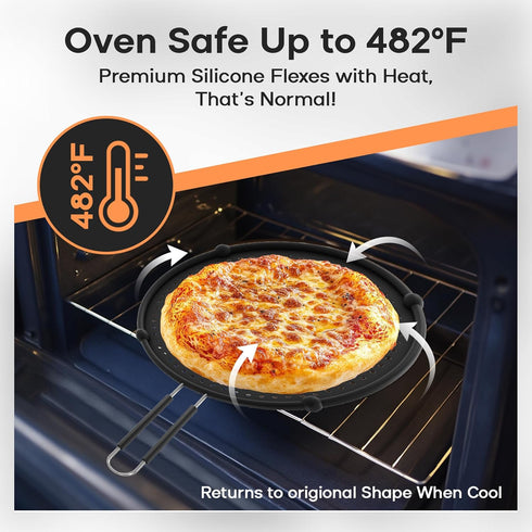 Beckon Ware | USA Brand | 13-Inch Black, Fit Pans (12" to 13") Silicone Grease Splatter Guard for Frying Pan and Stove...