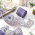 Lavender Wired Edge Ribbon Purple Flower Craft Ribbon Spring Summer Floral Fabric Ribbon for Wreath Bow Making DIY Crafts Wrapping Party Decor Sup...