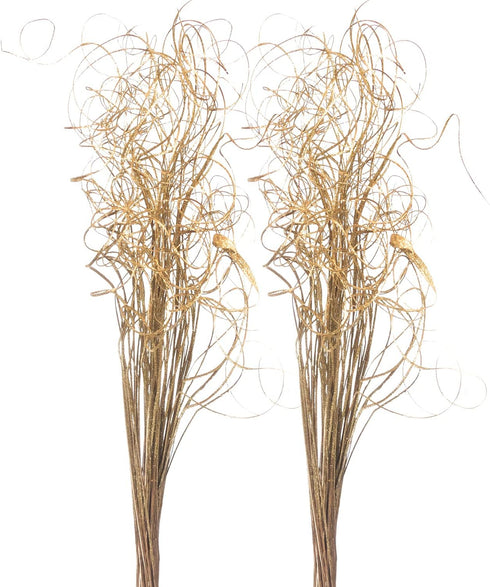 Royal Imports Sparkle Glitter Curly Ting Ting Branches Vase Filler for Wedding, Holiday & Home Decoration, 26”, 75 Stems (Gold)...