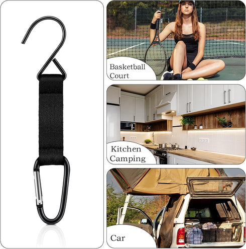 Fence Hooks for Baseball Bag Nylon Safety Buckles Fence Hooks Multifunctional Hanging Buckles Metal Hooks Suitable for Softball Outdoor Sports Equ...
