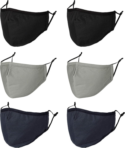 WITHMOONS 6PCS Cotton Face Bandana Reusable Washable with Pocket and Wire MH93088...