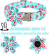 Dog Collar with Blue Watermelon Flower Tie,Cotton Dog Collar with Safety Metal Buckle Adjustable Puppy Collars for Small Medium Large Boy&Girl Dog...