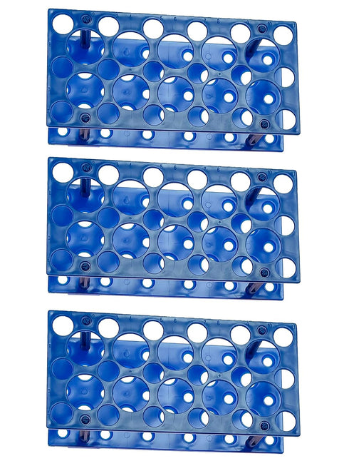 3 PCS 28 Well Centrifuge Tube Rack for 10ml/15ml/50ml Laboratory Plastic Tube Rack Holder(Light Blue)...