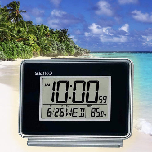 SEIKO Hudson Everything Bedroom Digital Alarm Clock, Black...