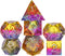 Cusdie Sharp Edges DND Dice, 7 PCs D&D Dice, Handcrafted Polyhedral Dice Set, for Role Playing Game MTG Pathfinder(Colorful Yellow/Red/Blue)...