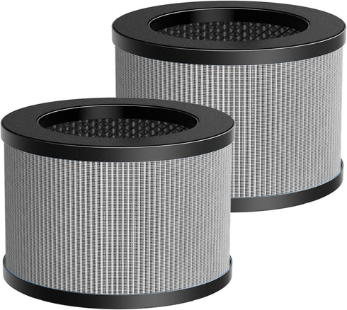 MK06 MK01 True HEPA Replacement Filter Compatible with AROEVE MK01 MK06 and Kloudi DH-JH01 Air Purifier- 2 Pack,Smoke Remover Version,2Pack...